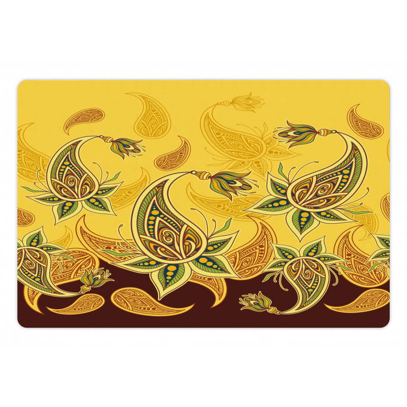 Turkish Floral Ornaments Pet Mat