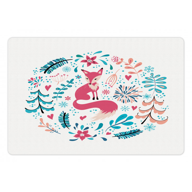 Fox Flowers and Floral Items Pet Mat