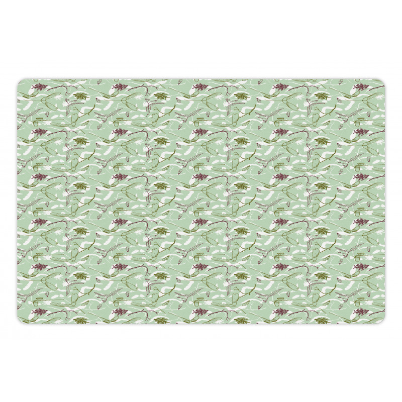 Twigs Seeds Acorns Pine Cone Pet Mat