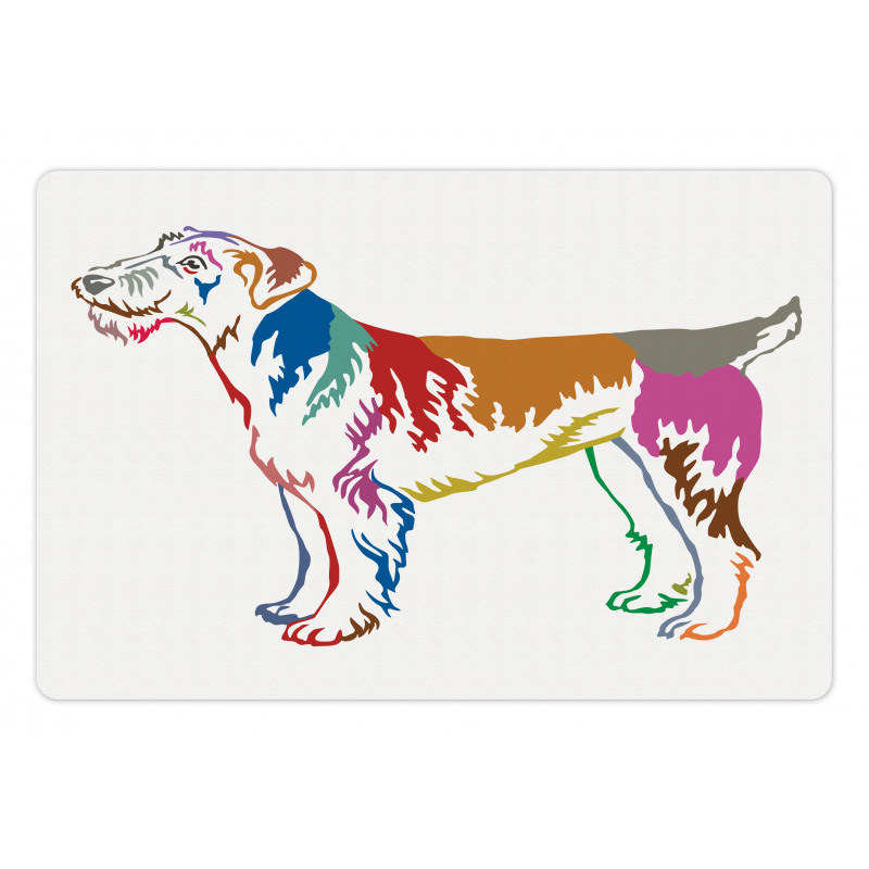 Terrier Shadows Sketch Pet Mat