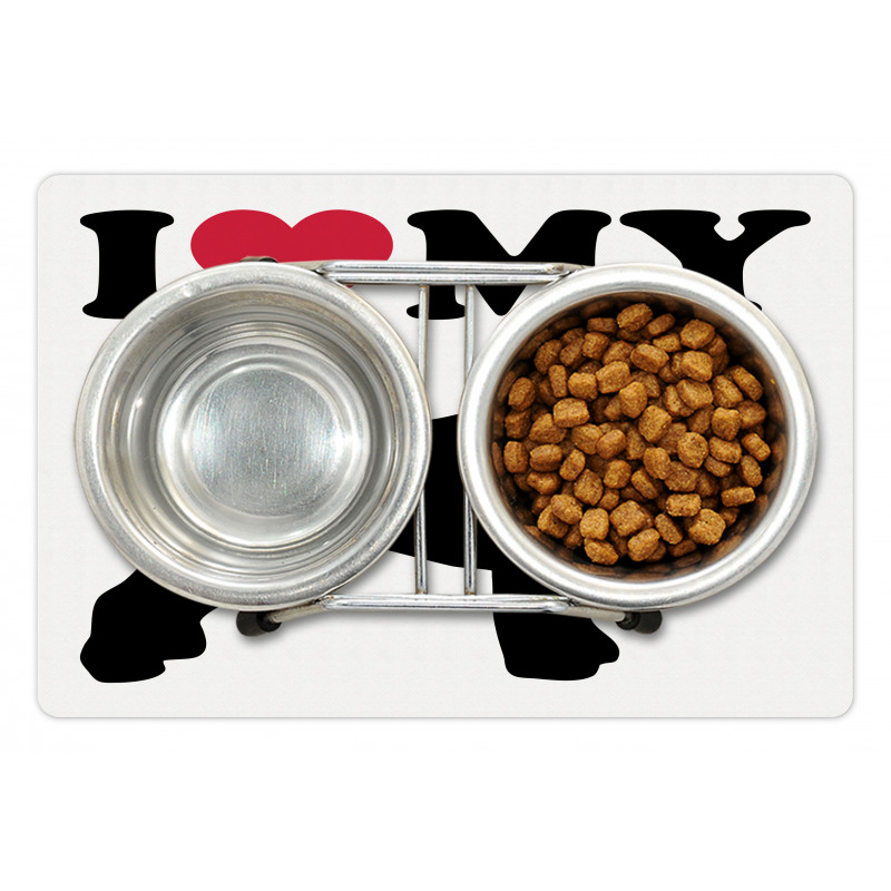 I Love My Terrier Dog Love Pet Mat