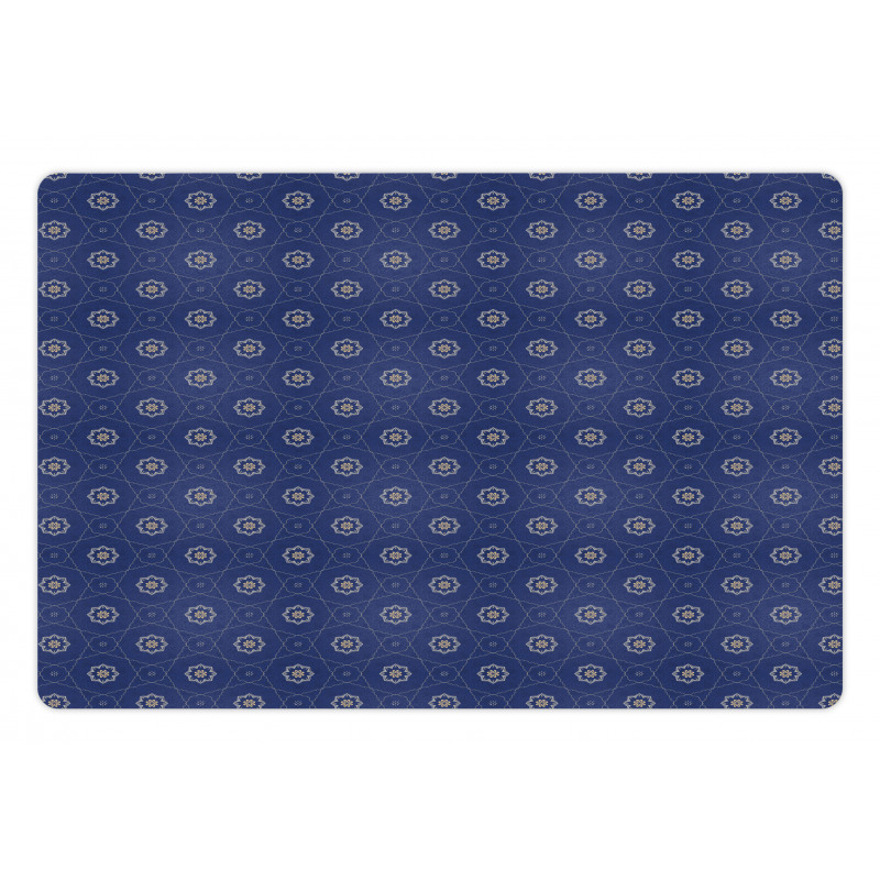 Pointy Petals Dark Flowers Pet Mat