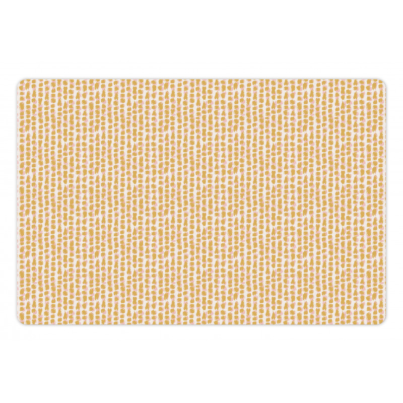 Sketchy Stains Brush Strokes Pet Mat