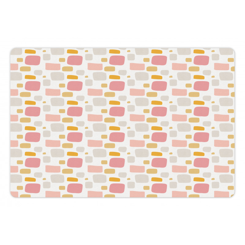 Sketchy Shapes Pastel Tone Pet Mat