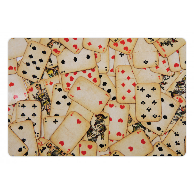 Old Vintage Playing Card Pet Mat