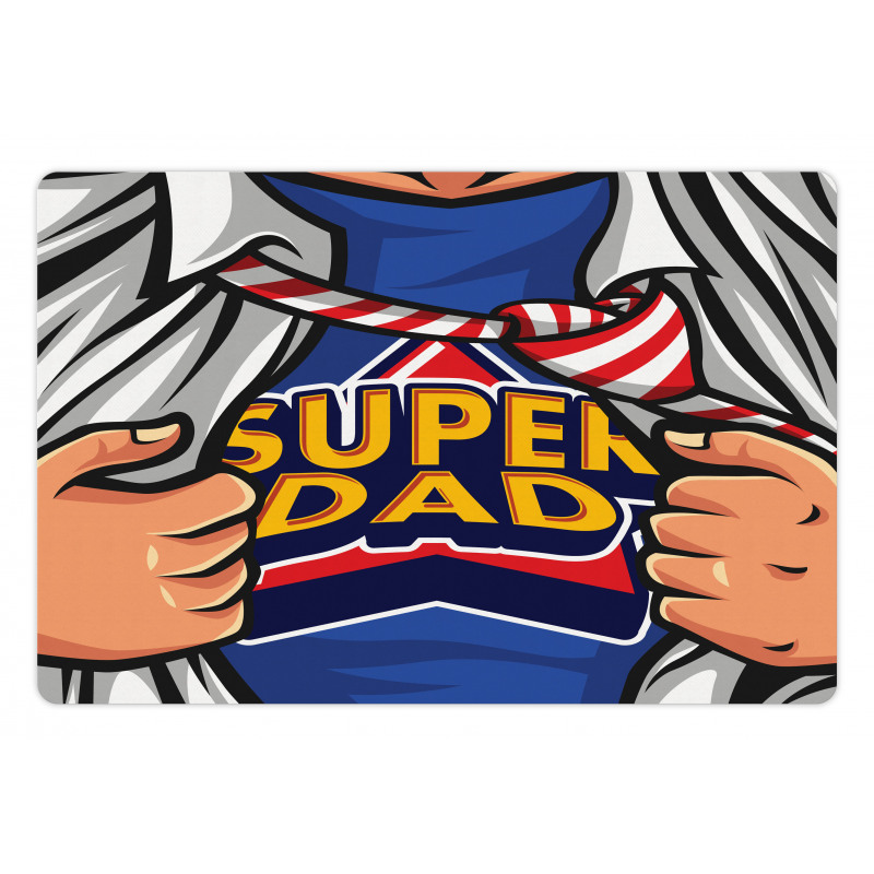 Fun Super Dad T-shirt Pet Mat