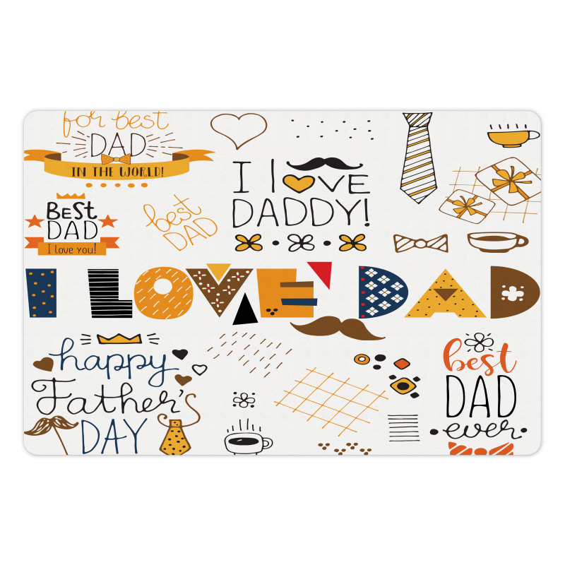 Calligraphic Doodle Pet Mat