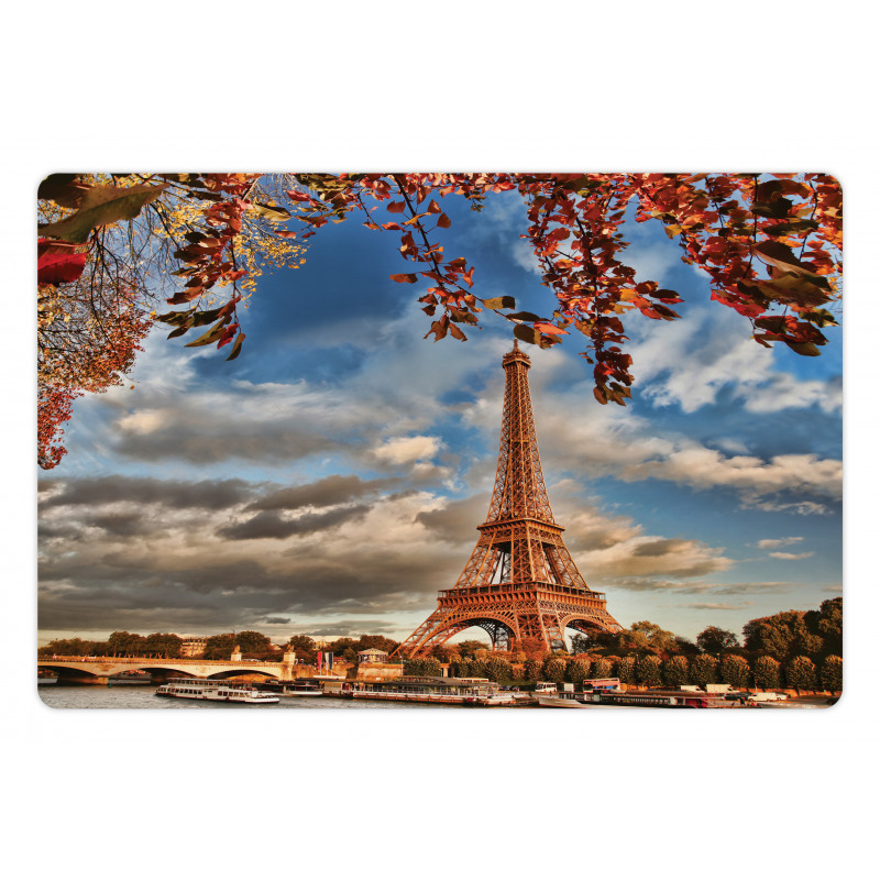 Eiffel Tower with Boat Pet Mat