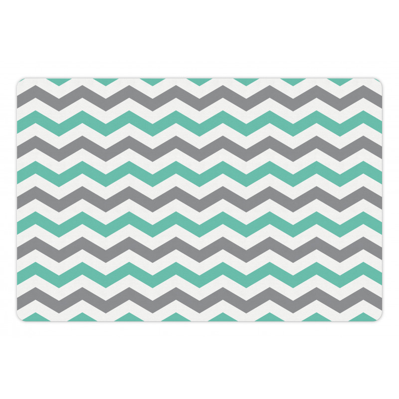 Geometric Wavy Zigzag Pet Mat