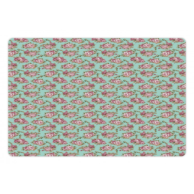 Classical Pastel Tone Floral Pet Mat