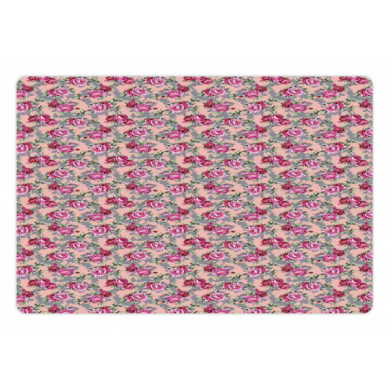 Modernized Vibrant Floral Pet Mat