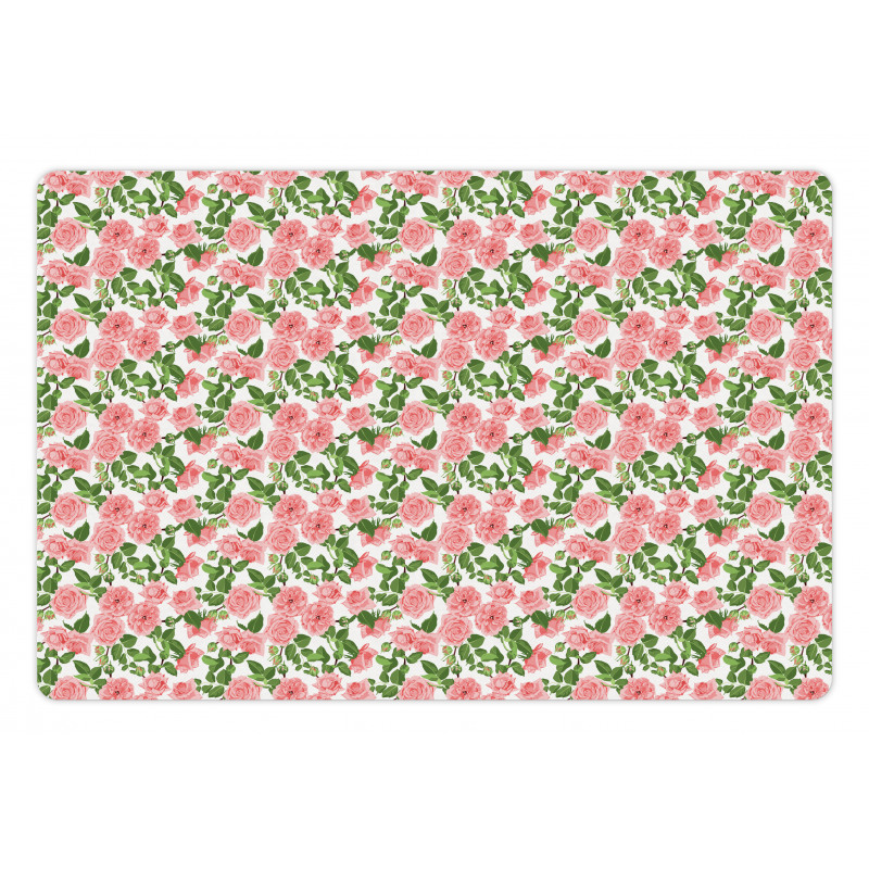 Pink Vintage Vintage Flower Pet Mat