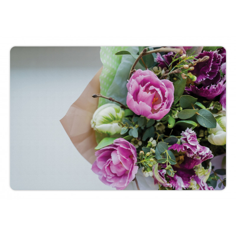 Delicate Floral Bouquet Photo Pet Mat