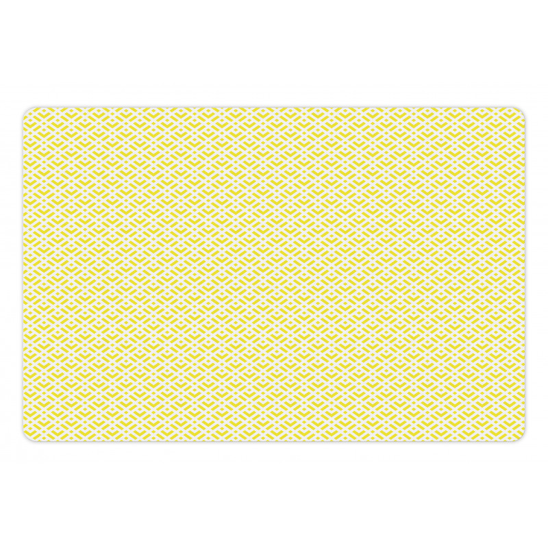 Yellow Squares and Motifs Pet Mat