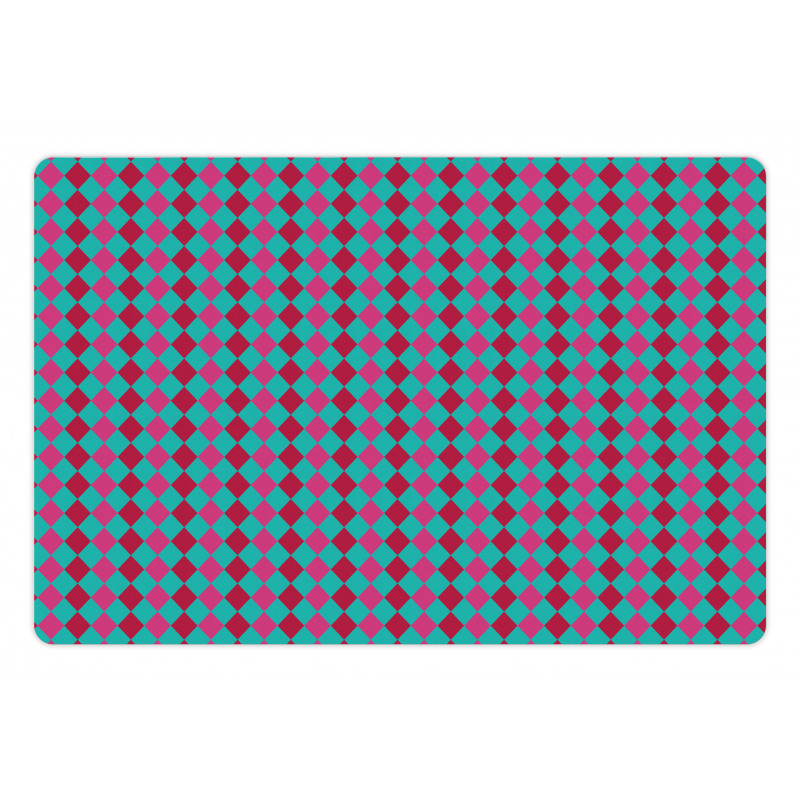 Cheerful Argyle Pet Mat