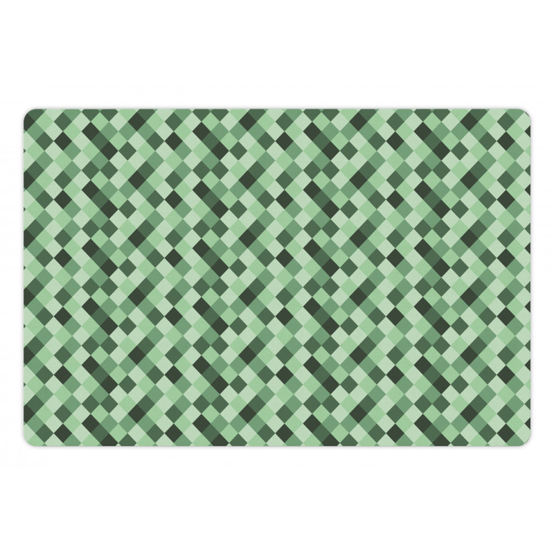 Green Hues Argyle Pet Mat