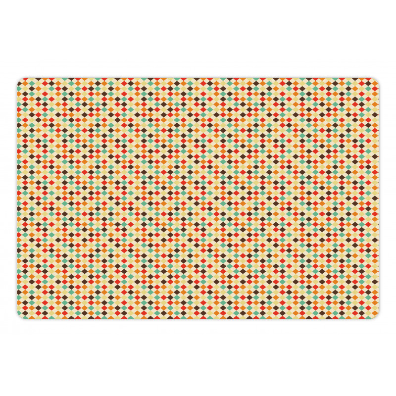 Colorful Argyle Pet Mat