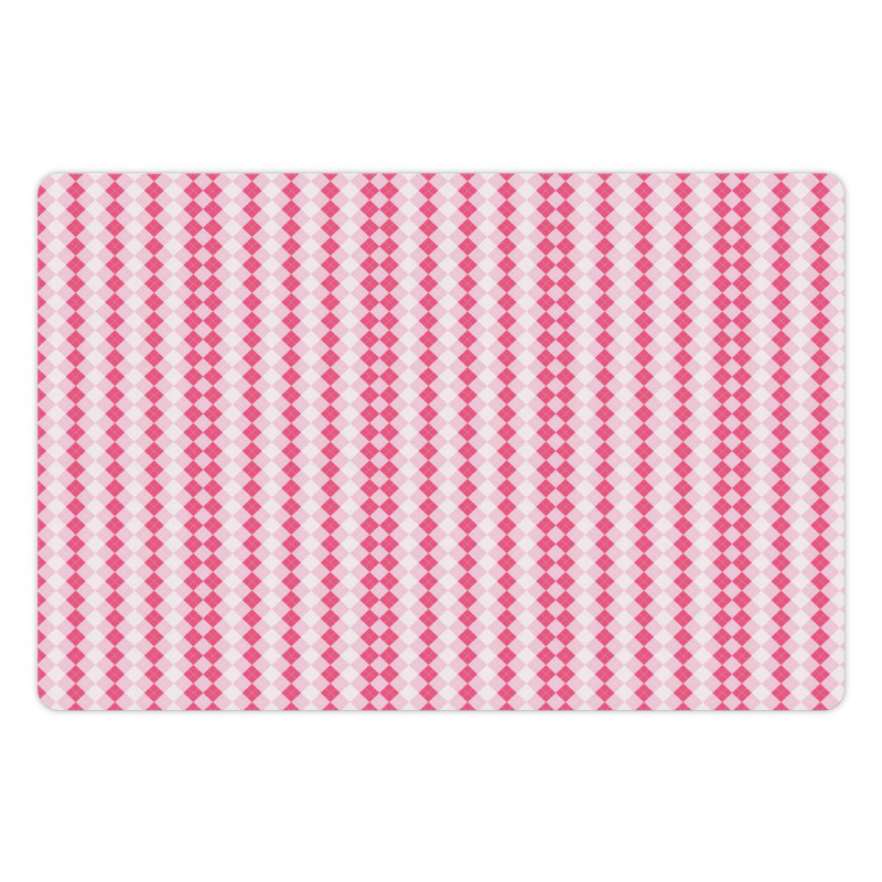 Pinkish Argyle Pet Mat