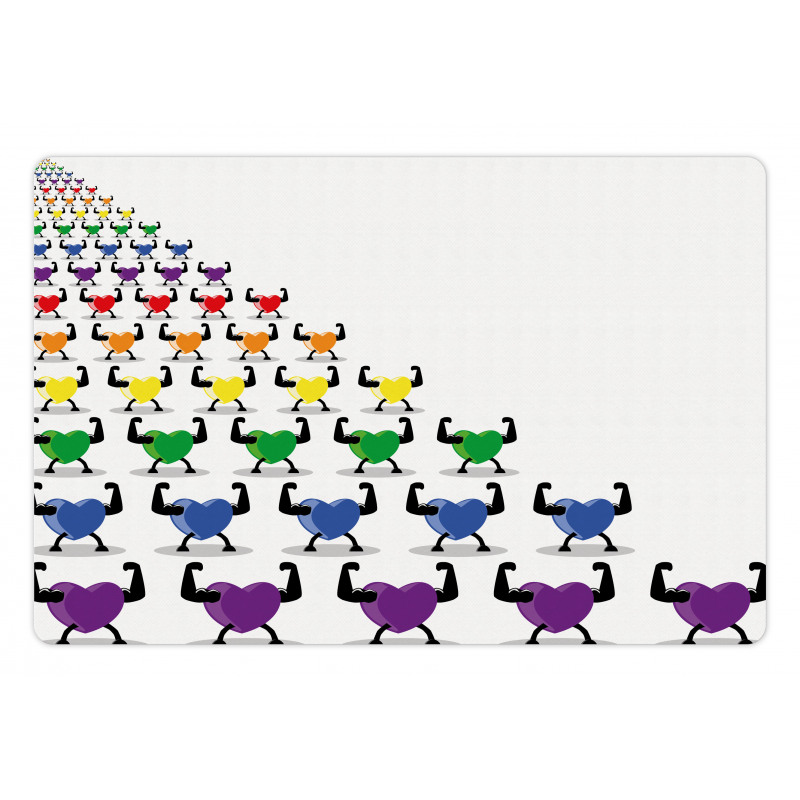 Healthy Colorful Hearts Pet Mat