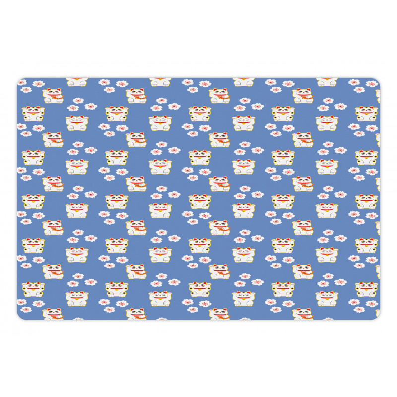 Maneki-Neko Cats Pattern Pet Mat