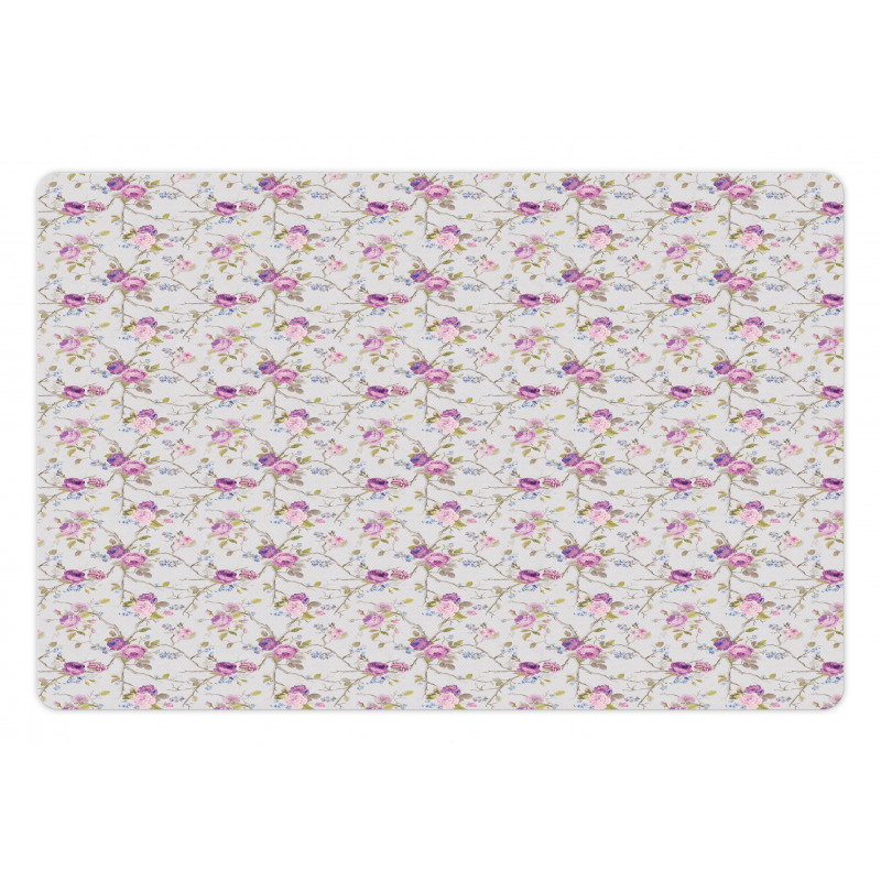 Soft Pastel Floral Pet Mat