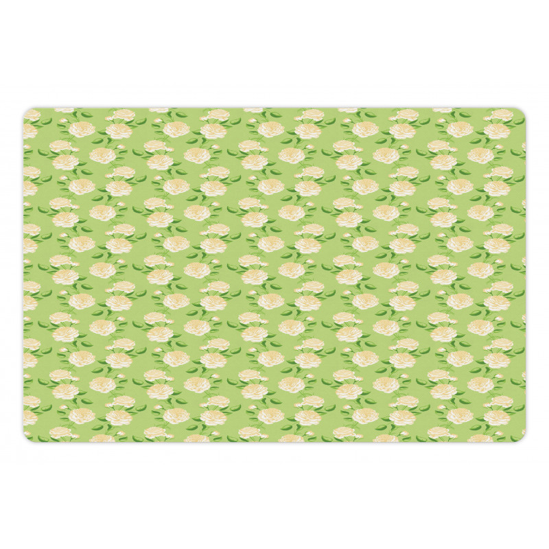 Fresh Yellow Flowers Pet Mat