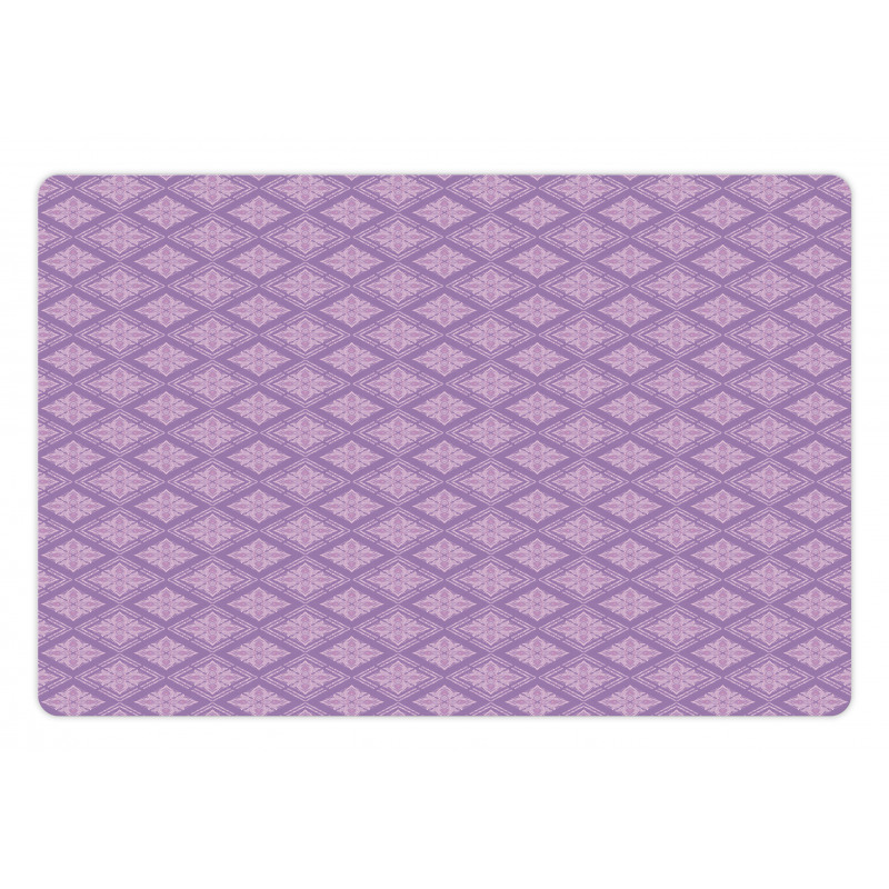 Lilac Floral Art Pet Mat