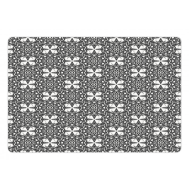 Monochrome Tribal Pet Mat