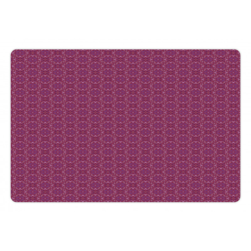 Magenta Floral Art Pet Mat