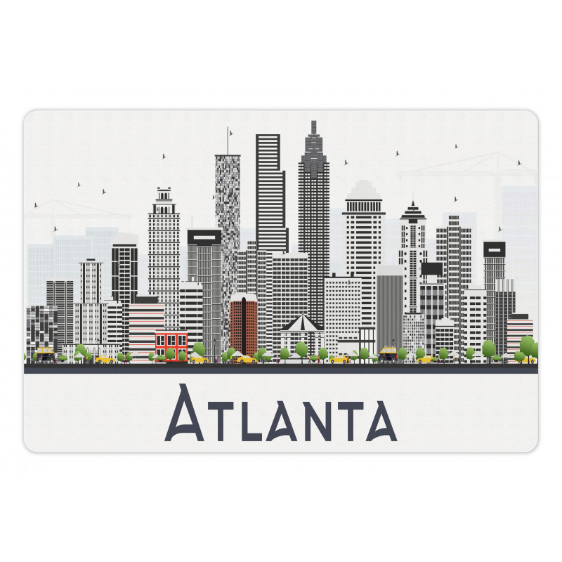 Atlanta City Architecture Pet Mat