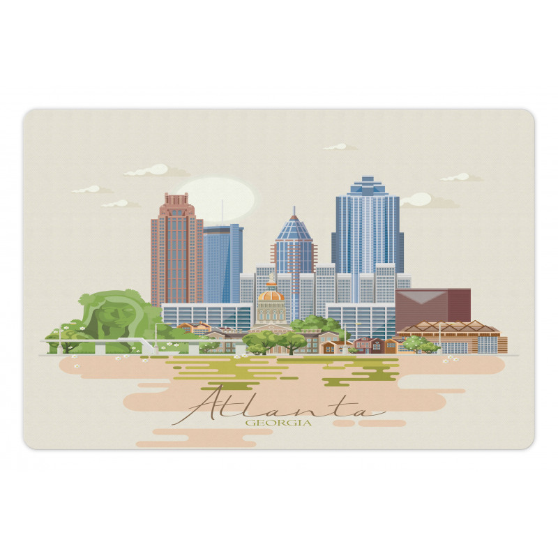 Graphics of City Silhouette Pet Mat