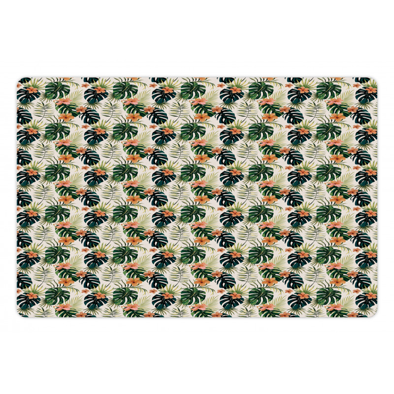 Tropical Flowers Monstera Pet Mat