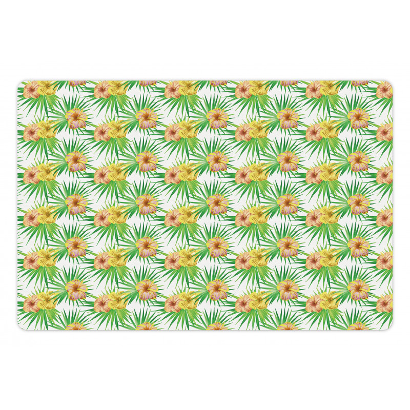 Equatorial Floral Leaves Pet Mat