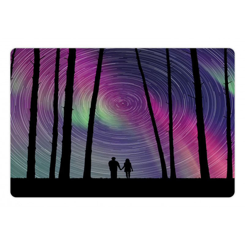 Cosmic Forest Scene Pet Mat