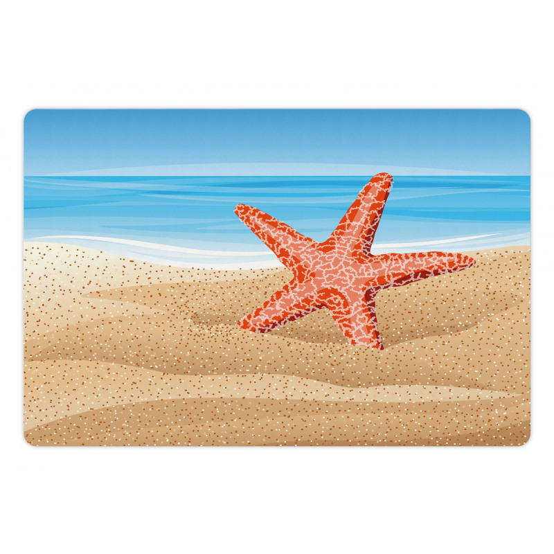 Starfish on the Beach Pet Mat