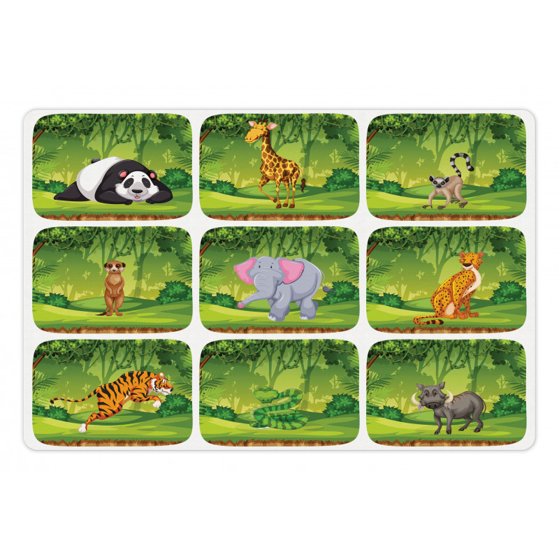 Animals Jungle Fun Pet Mat