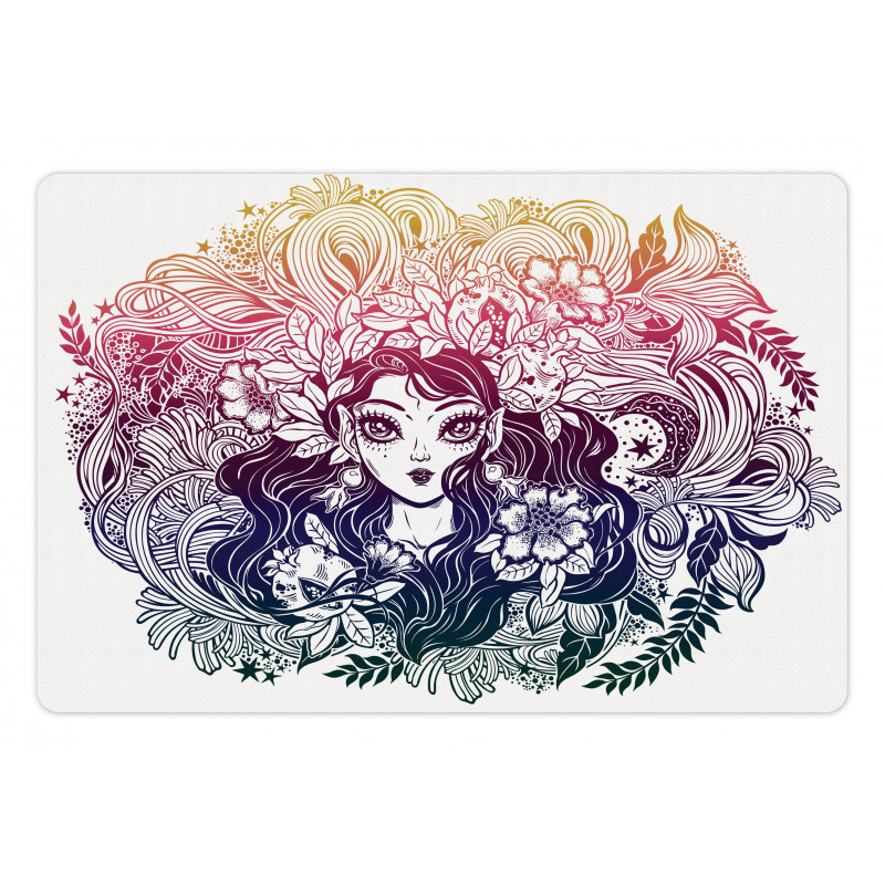 Celtic Floral Fairy Girl Pet Mat