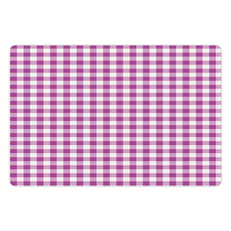 Tartan Inspired Squares Pet Mat