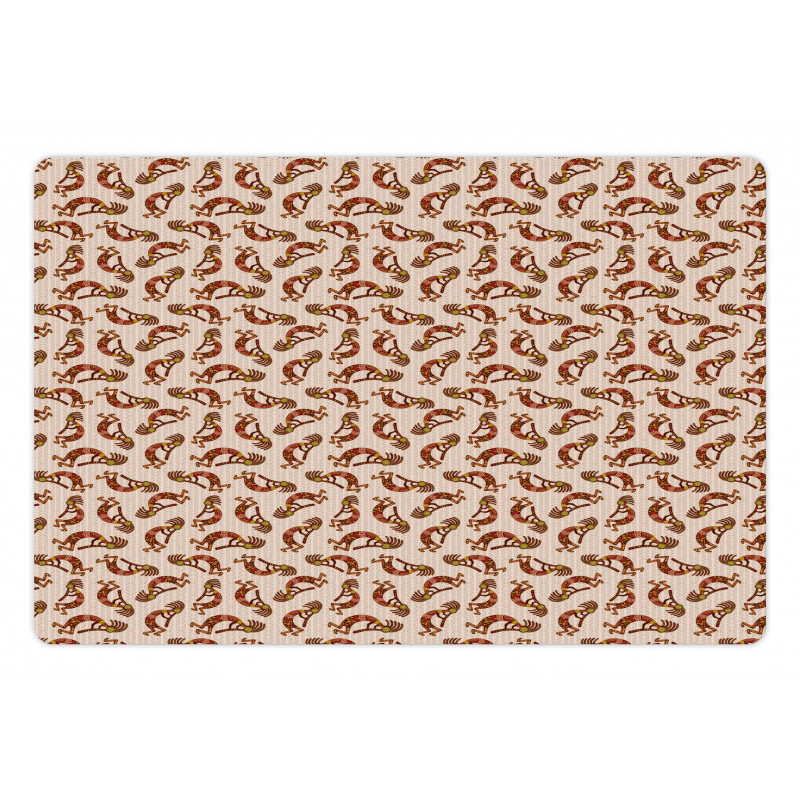 Warm Cultural Symbols Pet Mat