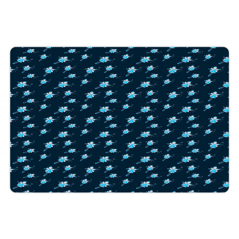 Smiling Fairytale Elves Flying Pet Mat