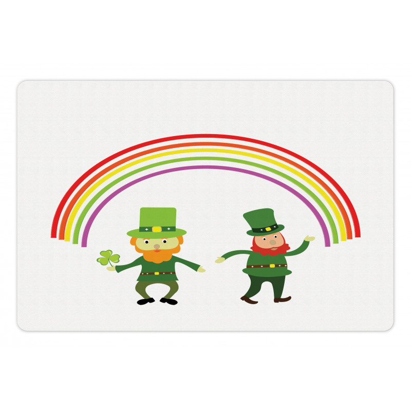 Leprechauns Under a Rainbow Pet Mat