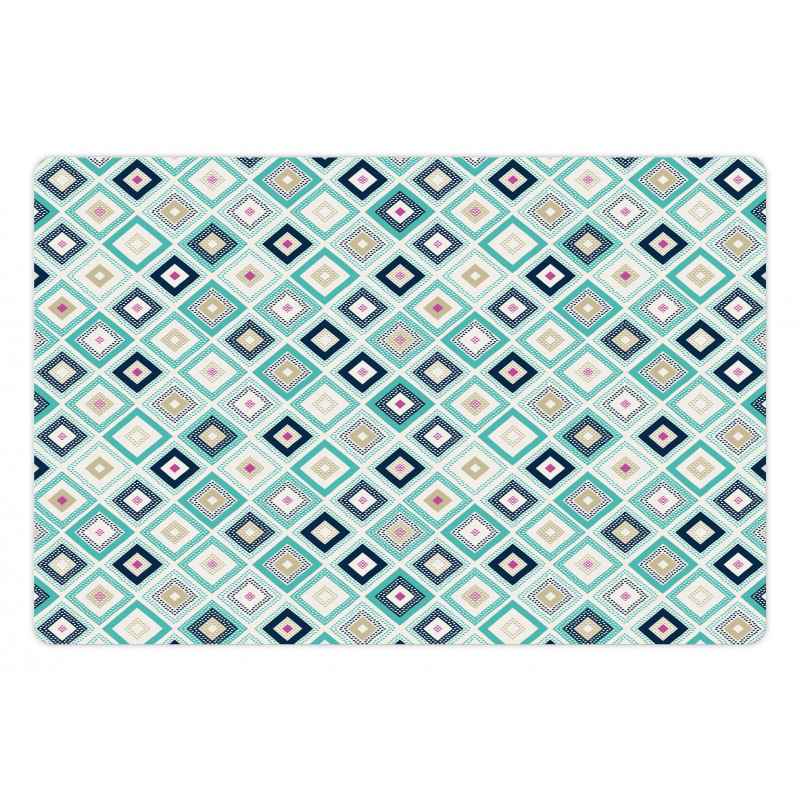 Dots Rhombus Diamond Pet Mat