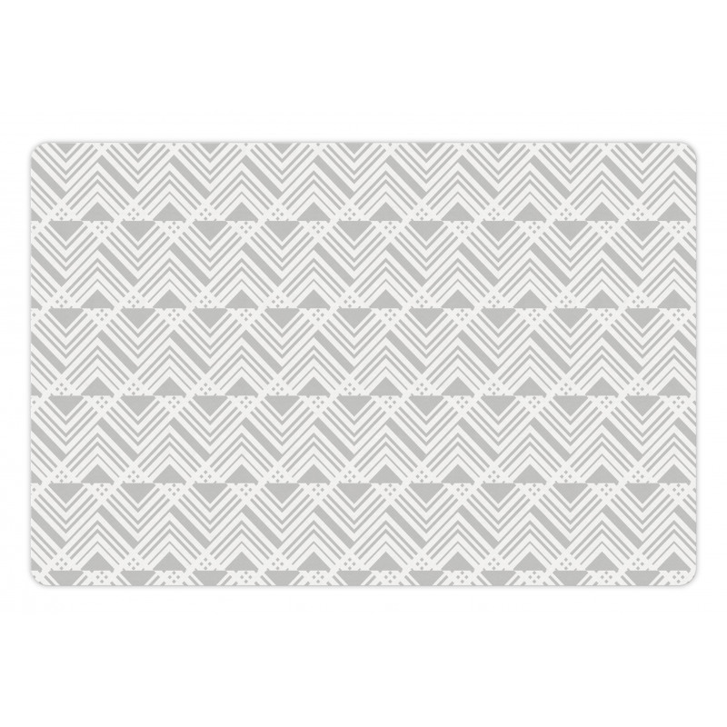 Modern Neutral Triangles Pet Mat