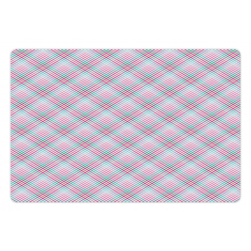 Colorful Square Checkered Pet Mat