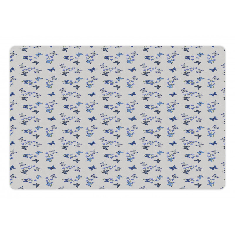 Bluebell Flowers Moths Pet Mat