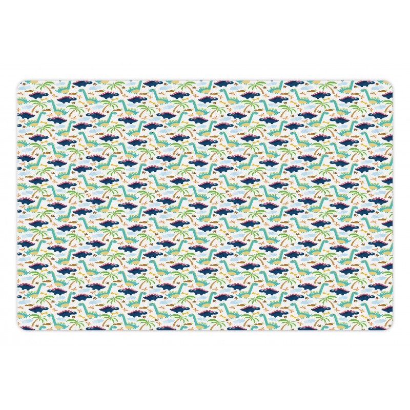 Dinosaurs Funny Doodle Pet Mat