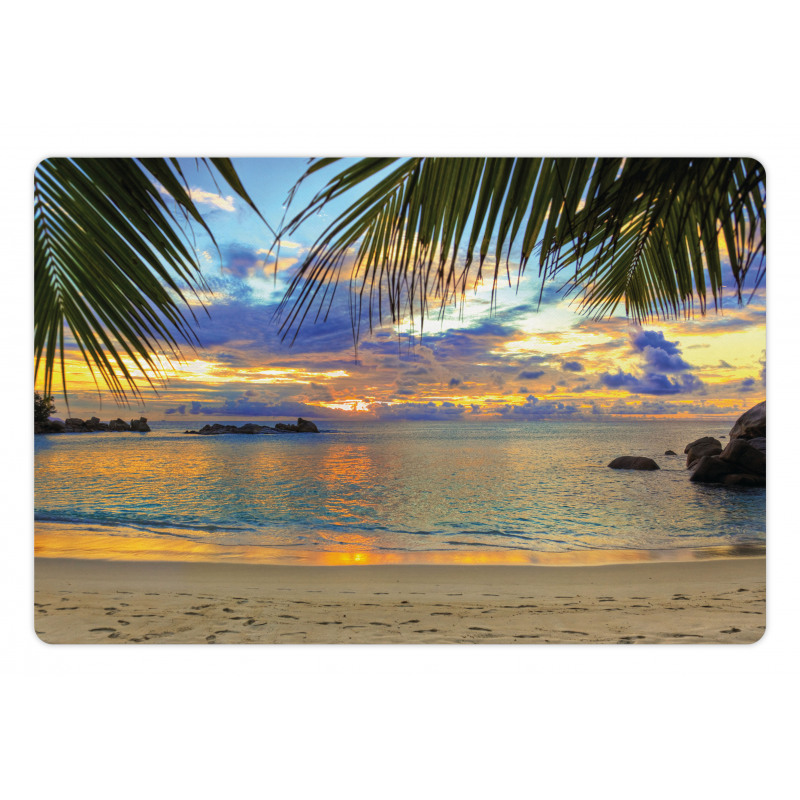 Exotic Beach Photo Pet Mat