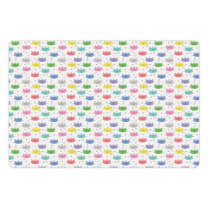 Colorful Princess Cats Pet Mat