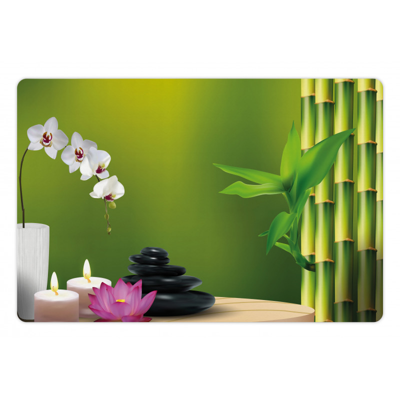 Bamboo Flower Orchid Stone Pet Mat
