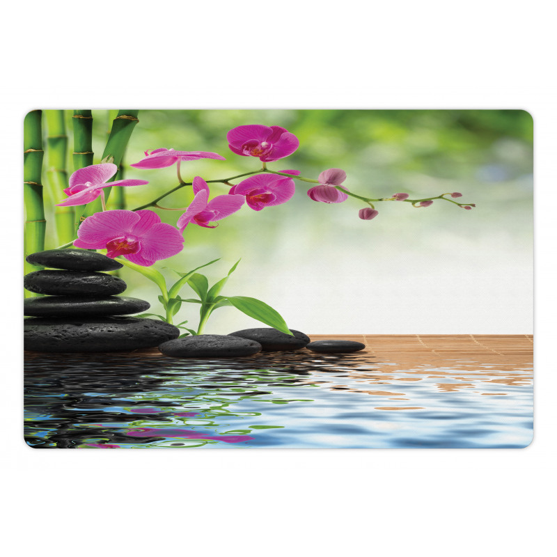 Bamboo Tree Orchid Stones Pet Mat